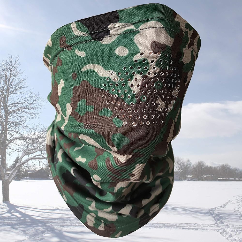 Amazon | The Fishing Tree 迷彩ネックゲイター 通気穴付き